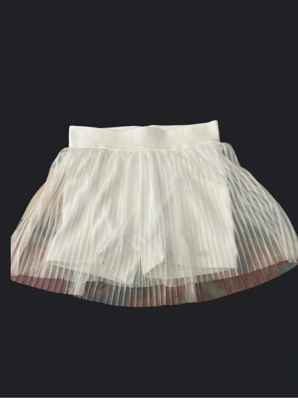 Alo Yoga Flirt White Tulle Mini Skirt Women’s XS